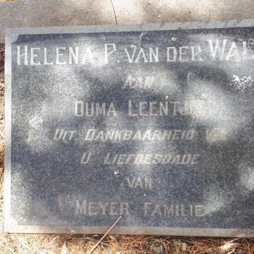WALT Helena P., van der