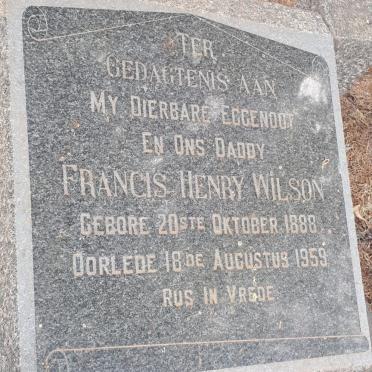 WILSON Francis Henry 1888-1959