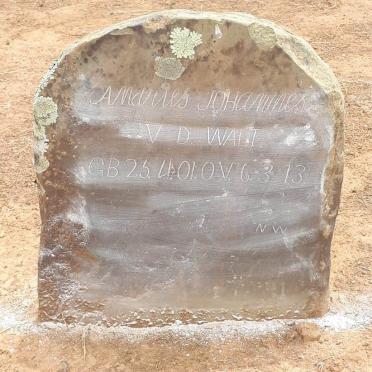 WALT Andries Johannes, v.d. 1901-1913
