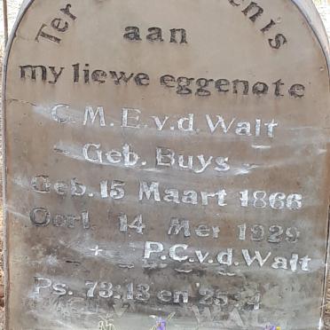 WALT C.M.E., v.d. nee BUYS 1866-1929