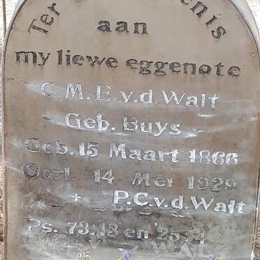WALT C.M.E., v.d. nee BUYS 1866-1929