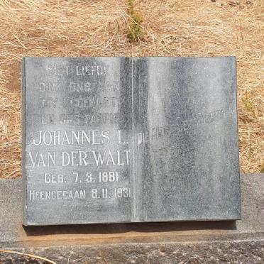 WALT Johannes L., van der 1881-1931
