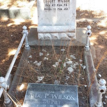 WILSON Robert 1874-1922 :: WILSON A. du P. 1921-1983