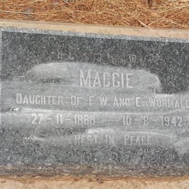 WORMALD Maggie 1888-1942