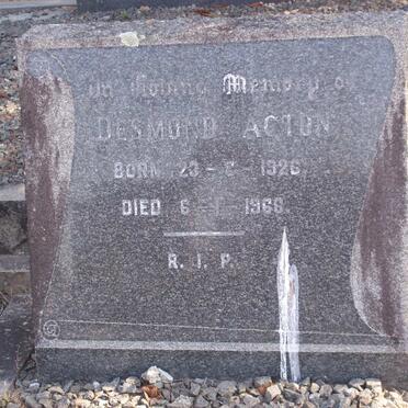 ACTON Desmond 1926-1966