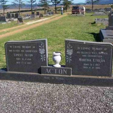 ACTON Ernest 1914-1987 &amp; Martha Etresa 1917-1983