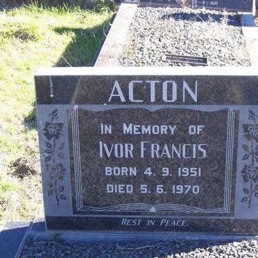 ACTON Ivor Francis 1951-1970