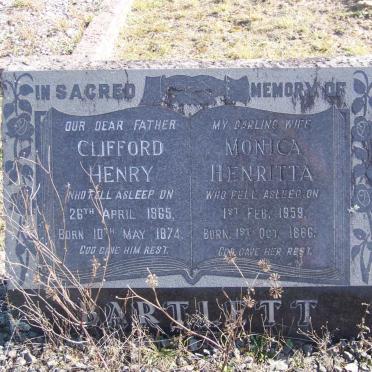 BARTLETT Clifford Henry 1874-1965 &amp; Monica Henritta 1886-1959