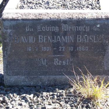 BAISLEY David Benjamin 1901-1960