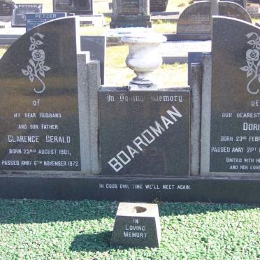 BOARDMAN Clarence Gerald 1901-1972 &amp; Doris 1901-1981
