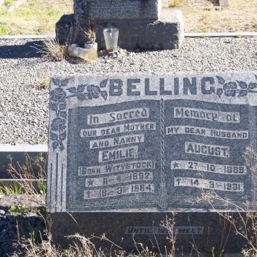 BELLING August 1889-1931 &amp; Emilie WITTSTOCK 1892-1964