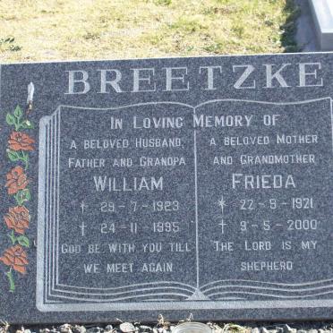 BREETZKE William 1923-1995 &amp; Frieda 1921-2000