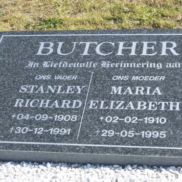BUTCHER Stanley Richard 1908-1991 &amp; Maria Elizabeth 1910-1995
