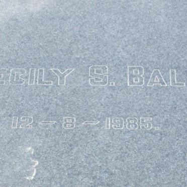 BALK Cecily S. -1985