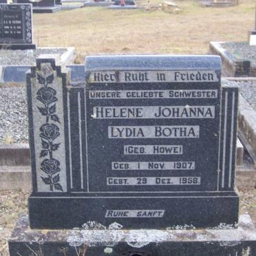 BOTHA Helene Johanna Lydia nee HOWE 1907-1958
