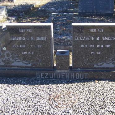BEZUIDENHOUT Johannes J.M. 1886-1972 &amp; Elizabeth M. 1895-1980