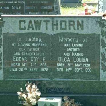 CAWTHORN Edgar Coyle 1908-1975 &amp; Olga Louisa 1920-1998