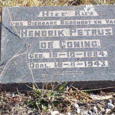 CONING  Hendrik Petrus, de 1884-1943