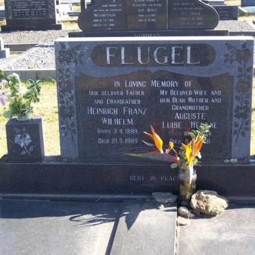 FLUGEL Heinrich Franz Wilhelm 1899-1989 &amp; Auguste Luise Helene 1904-1978