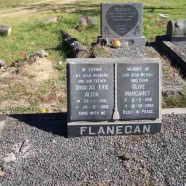 FLANEGAN Douglas Eric Alton 1918-1969 &amp; Olive Margaret 1916-1992