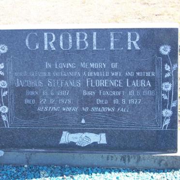 GROBLER Jacobus Stefanus 1907-1979 &amp; Florence Laura FOXCROFT 1908-1977
