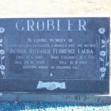 GROBLER Jacobus Stefanus 1907-1979 &amp; Florence Laura FOXCROFT 1908-1977