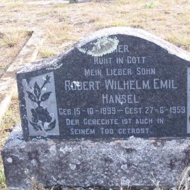 HANSEL Robert Wilhelm Emil 1899-1959