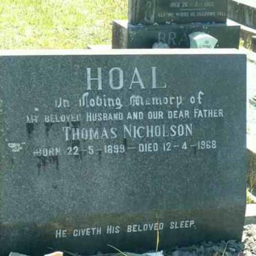 HOAL Thomas Nicholson 1899-1968