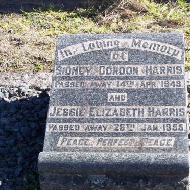 HARRIS Sidney Gordon -1949 &amp; Jessie Elizabeth -1955