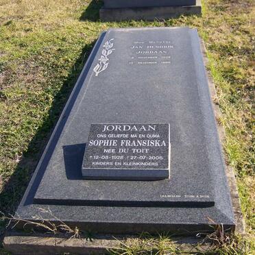 JORDAAN Jan Hendrik 1928-1980 &amp; Sophie Fransiska DU TOIT 1928-2006