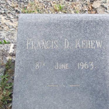 KEHEW Francis D. -1963