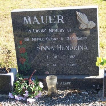 MAUER Sinna Hendrina 1921-1995
