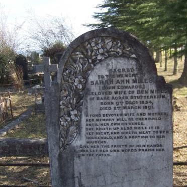 MILES Sarah Ann nee EDWARDS 1854-1891
