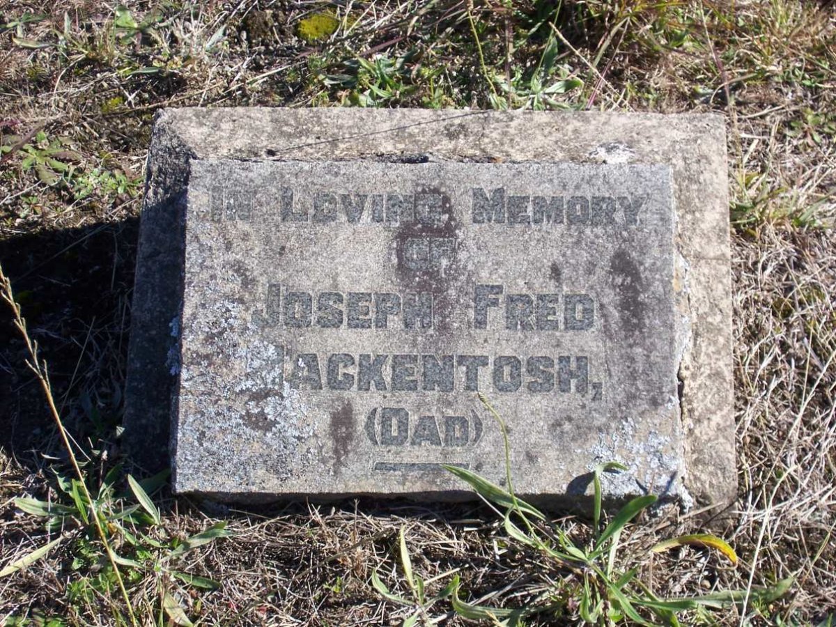 MACKENTOSH Joseph Fred