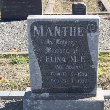 MANTHE Elina M.E. nee HEUER 1890-1937
