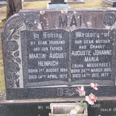 MAI Martin August Heinrich 1894-1972 &amp; Auguste Johanne Maria MEGGERSEE 1905-1977