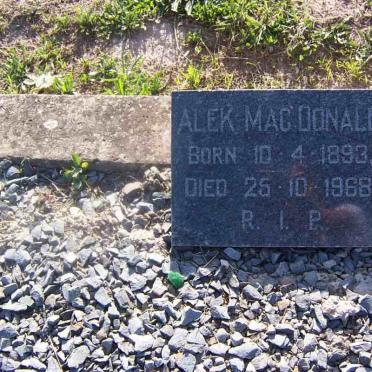 MACDONALD Alek 1893-1968