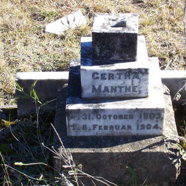 MANTHE Gertha 1903-1904