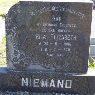 NIEMAND Rita Elizabeth 1936-1979