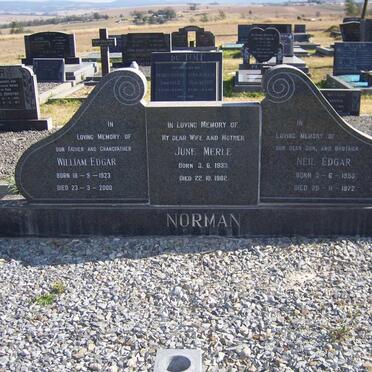 NORMAN William Edgar 1923-2000 &amp; June Merle 1933-1982 :: Neil Edgar 1953-1972