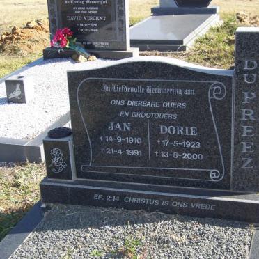 PREEZ Johannes Lodewickes Christoffel, du 1910-1991 & Dorethea Catharina Johanna 1923-2000