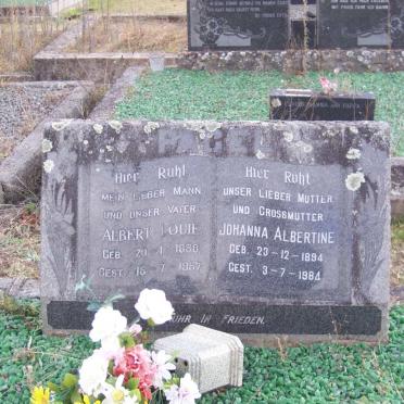 PAGEL Albert Louie 1888-1957 &amp; Johanna Albertine 1894-1984
