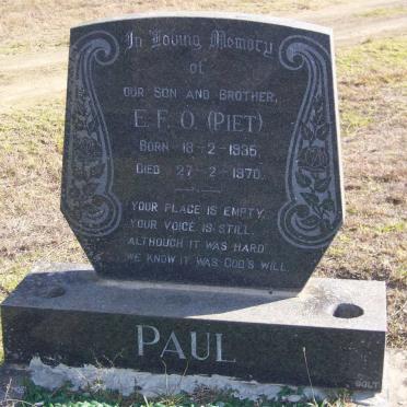 PAUL E.F.O. 1936-1970