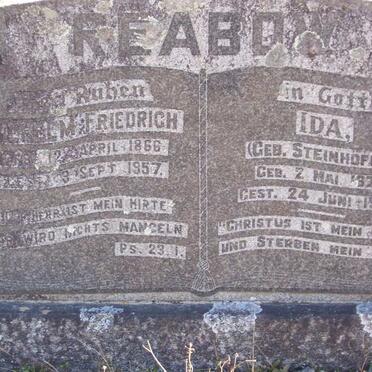 REABOW Wilhelm Friedrich 1866-1957 &amp; Ida STEINHOFEL 1876-1948