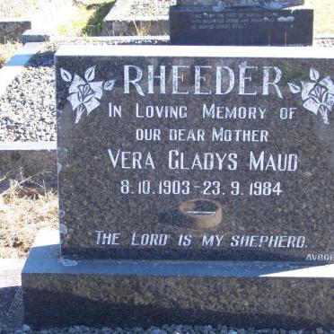 RHEEDER Vera Gladys Maud 1903-1984
