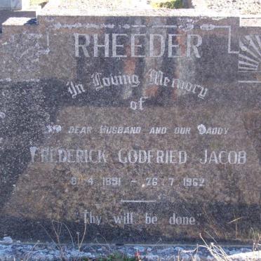RHEEDER Frederick Godfried Jacob 1891-1962