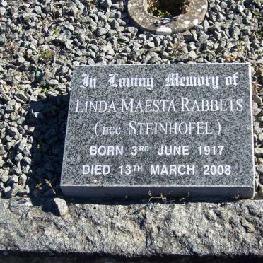 RABBETS Linda Maesta nee STEINHOFEL 1917-2008