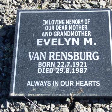RENSBURG Evelyn M., van 1921-1987