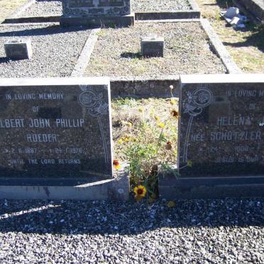 ROEDER Albert John Phillip 1887-1976 &amp; Helena Julia SCHUTZLER 1908-1987