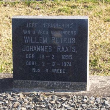 RAATS Willem Petrus Johannes 1895-1974